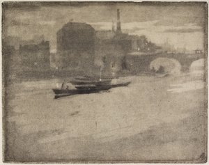 テムズ川、1894 作： Joseph Pennell